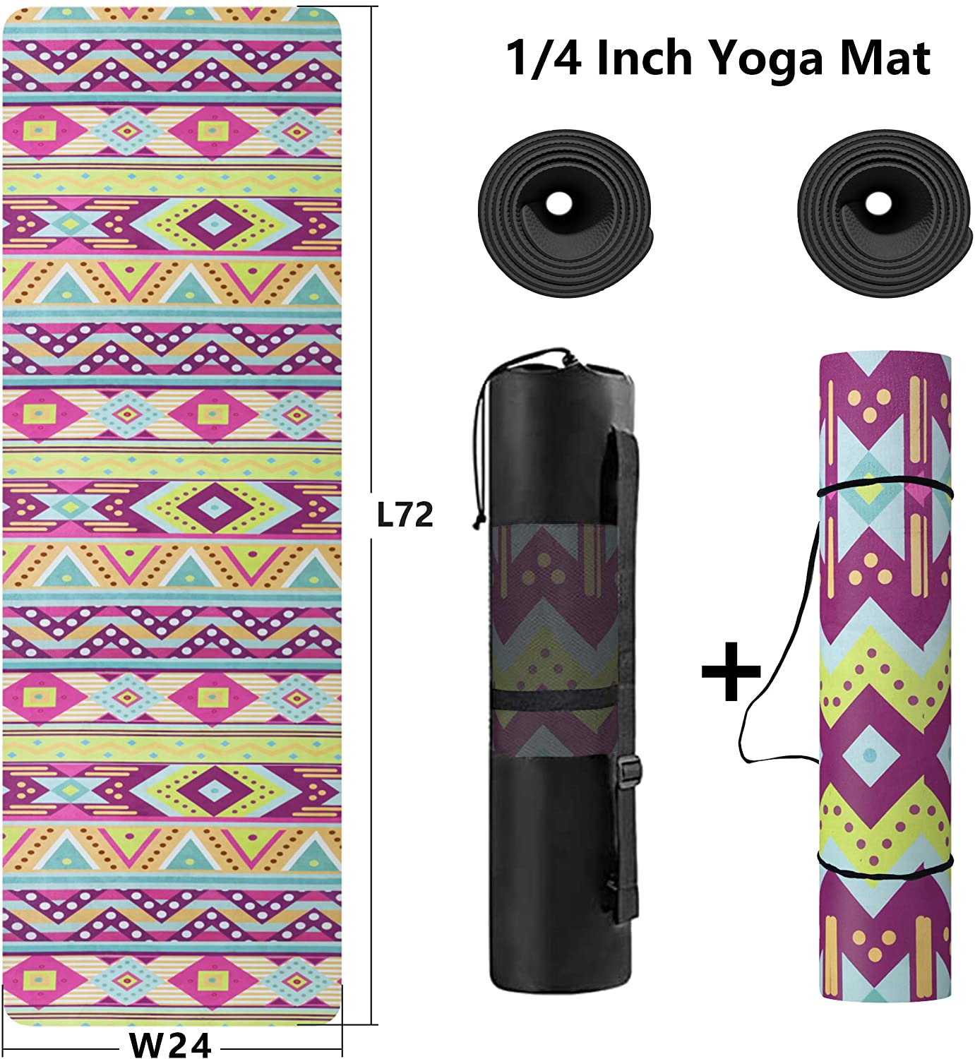 Eco-vriendelijke antislip yogamatten met draagriem